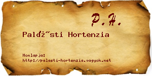Palásti Hortenzia névjegykártya